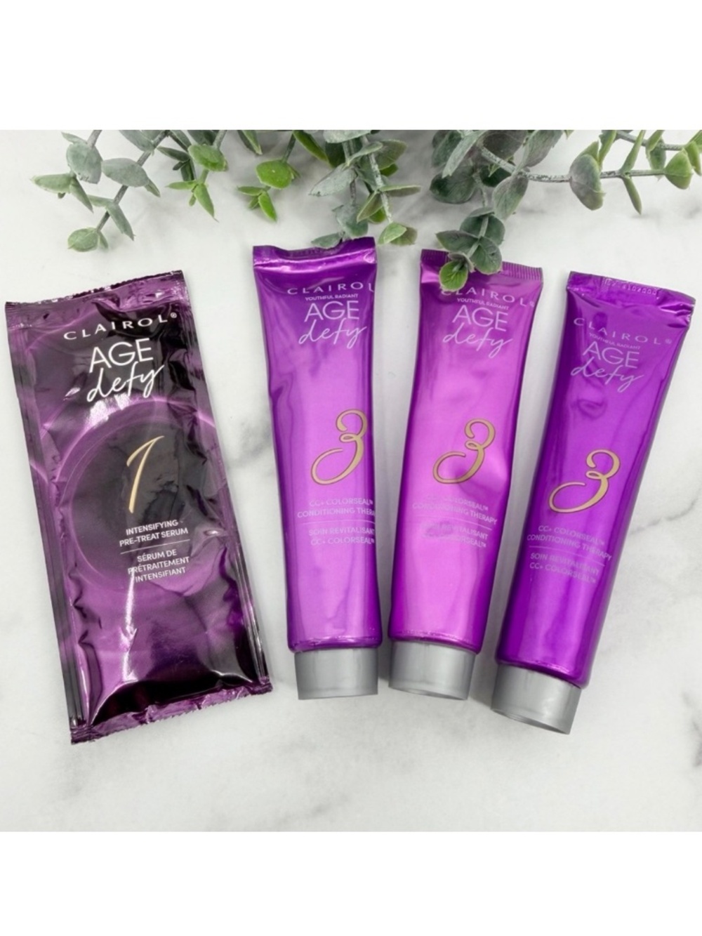 Clairol Age Defy Hair Color CC+ ColorSeal Conditioning Therapy & Pre-Treat Serum